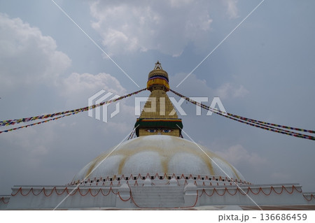 ネパール　世界遺産カトマンズ盆地　ボダナート 136686459