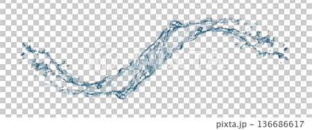 3d illustration of abstract blue water splash 3d illustration of abstract blue water splash 136686617