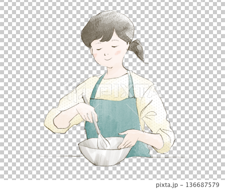 A woman making sweets 136687579