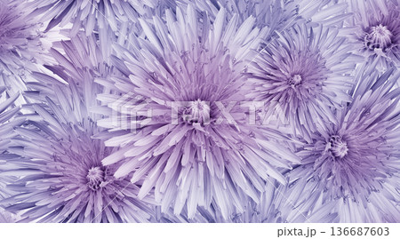 Seamless floral background. Flower dandelion and petals peonies. Close up. Seamless floral background. Flower dandelion and petals peonies. Close up. 136687603