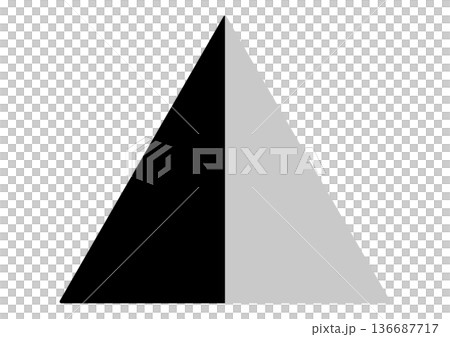 Monotone triangle icon, simple and modern geometric symbol, pyramid structure, comparison, analysis, hierarchy Monotone triangle icon, simple and modern geometric symbol, pyramid structure, comparison, analysis, hierarchy 136687717