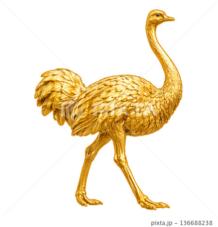 金色の像-ダチョウ 136688238