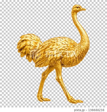 金色の像-ダチョウ 136688238