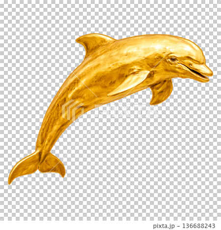 金色の像-バンドウイルカ 136688243