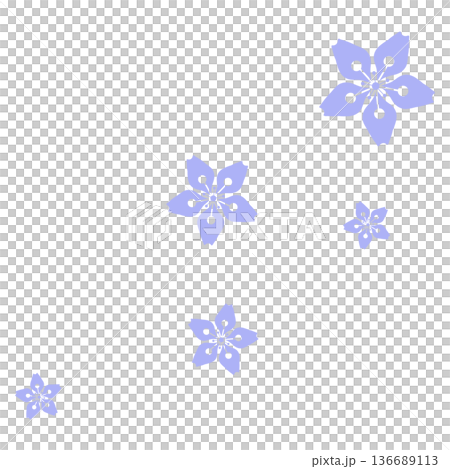 Five pale blue cherry blossoms Five pale blue cherry blossoms 136689113
