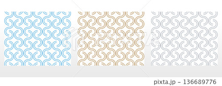 Set of abstract geometric patterns. Seamless vector backgrounds. Colored ornaments Graphic modern patterns Simple lattice graphic design Set of abstract geometric patterns. Seamless vector backgrounds. Colored ornaments Graphic modern patterns Simple lattice graphic design 136689776