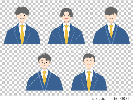 High school boy icon set 136690081