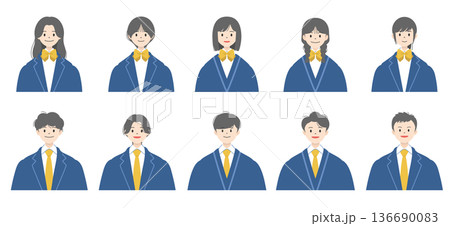 高校生のアイコンセット 高校生のアイコンセット 136690083