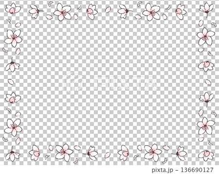 可愛的櫻花相框 136690127