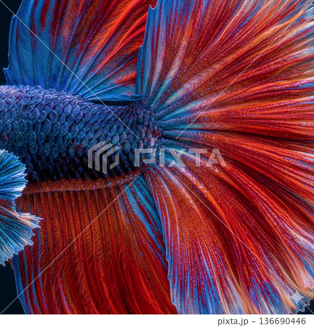 赤いベタの尻尾 136690446