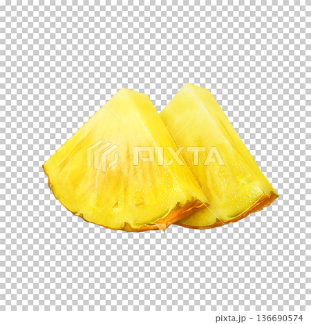Pineapple illustration pineapple realistic 136690574