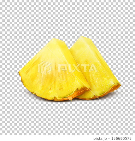 Pineapple illustration pineapple realistic 136690575