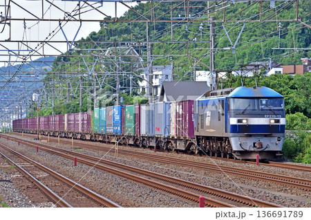 東海道本線 二宮-大磯 JR貨物 EF210-13(岡山) 東海道本線 二宮-大磯 JR貨物 EF210-13(岡山) 136691789