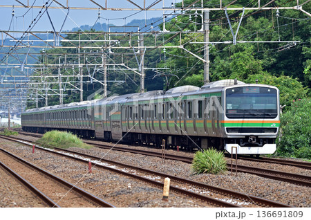 東海道本線 二宮-国府津 JR東日本 E231系1000番台 K-13編成(小山) 東海道本線 二宮-国府津 JR東日本 E231系1000番台 K-13編成(小山) 136691809