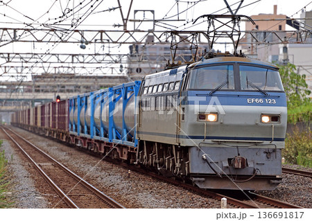東海道本線 平塚 JR貨物 EF66-123(吹田) 東海道本線 平塚 JR貨物 EF66-123(吹田) 136691817