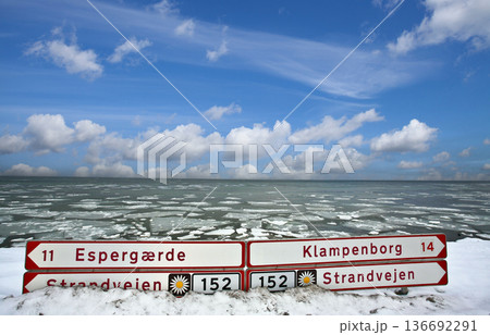 Coast north from Rungsted Kyst in Danmark Coast north from Rungsted Kyst in Danmark 136692291