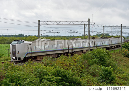 函館本線 江別-豊幌 JR北海道 789系1000番台 HL-1003編成(札幌) スーパーカムイ 函館本線 江別-豊幌 JR北海道 789系1000番台 HL-1003編成(札幌) スーパーカムイ 136692345
