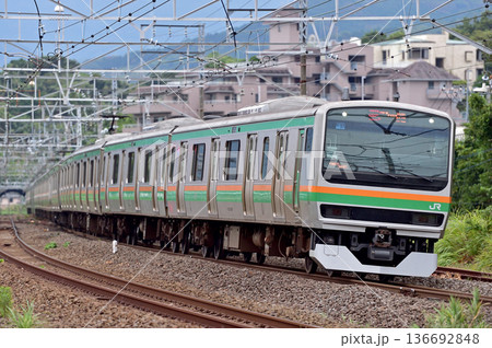 東海道本線　真鶴　JR東日本　E231系1000番台　U57編成（小山） 136692848