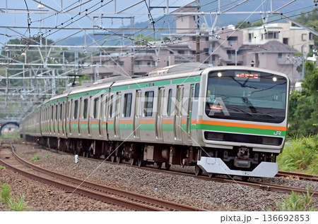 東海道本線　真鶴　JR東日本　E231系1000番台　S-22編成（国府津） 136692853