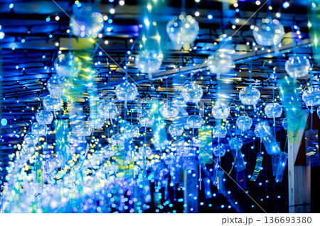 【愛知県飛島村】とびしま宵あかり　風鈴とイルミネーションの絶景 136693380