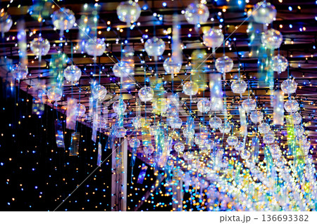 【愛知県飛島村】とびしま宵あかり　風鈴とイルミネーションの絶景 136693382