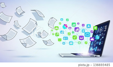 デジタルデータが叶える業務効率化 136693485