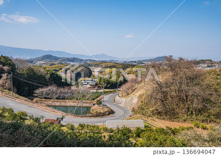 峠からの展望　奈良県明日香村 136694047