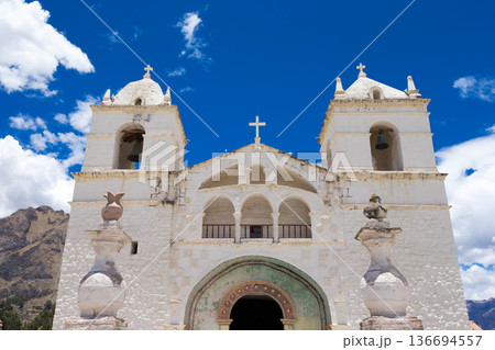 San Pedro de Alcantara Church in Cabanaconde, Peru San Pedro de Alcantara Church in Cabanaconde, Peru 136694557