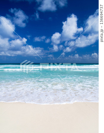 Sea beach. Tropical sea under the blue sky. Sea beach. Tropical sea under the blue sky. 136694737
