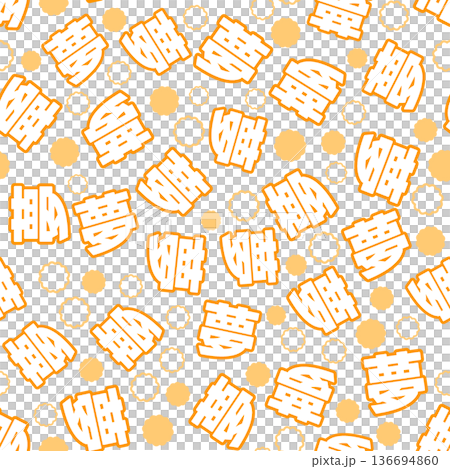 橙色夢境無縫圖案 橙色夢境無縫圖案 136694860