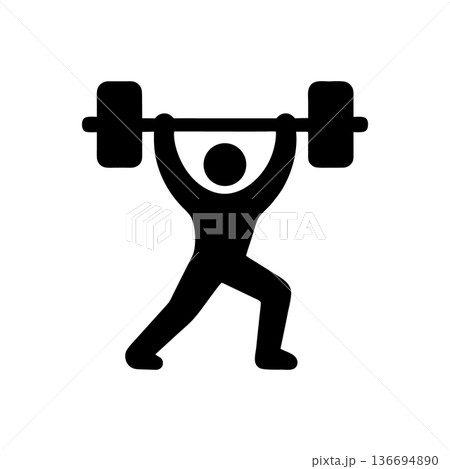 Lifting The Massive Weight Icon Lifting The Massive Weight Icon 136694890