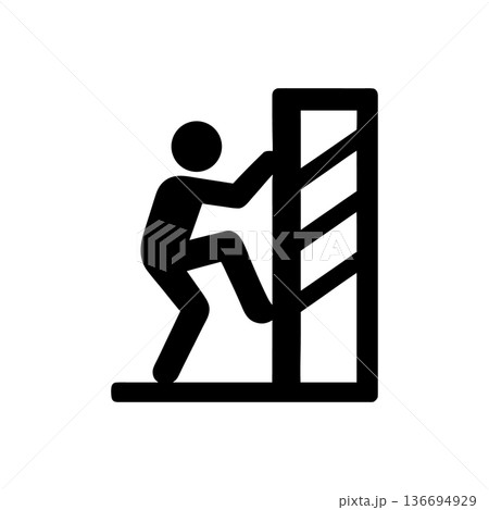 Climbing The Steep Ladder Icon Climbing The Steep Ladder Icon 136694929