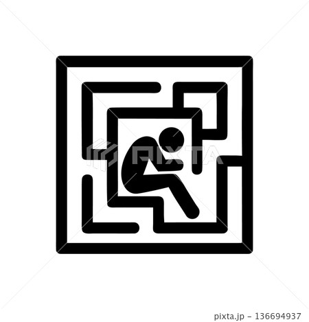Trapped In Mental Labyrinth Icon Trapped In Mental Labyrinth Icon 136694937
