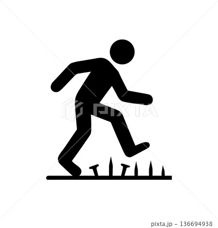 Walking Over Dangerous Obstacles Icon 136694938