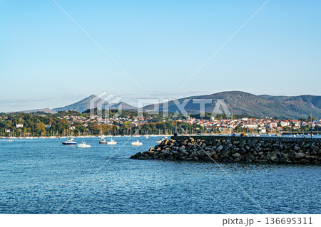 Marina harbor of Hondarribia in the Basque Country of Spain 136695311