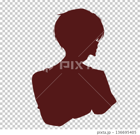 男性輪廓剪影 男性輪廓剪影 136695405