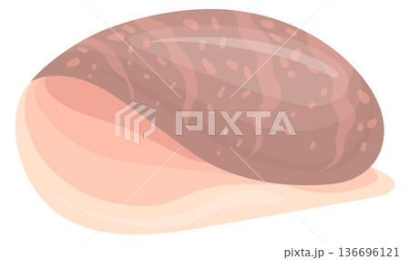 Whelk shell cartoon icon. Sea shore element 136696121