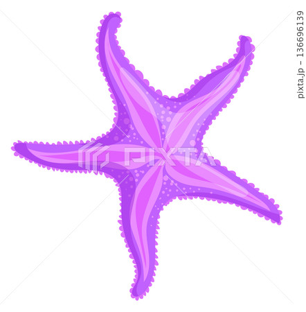 Sea star fish. Cartoon ocean starfish icon 136696139