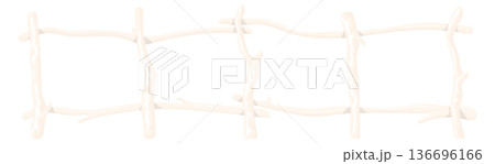 White wood barrier cartoon timber rustic fence 136696166