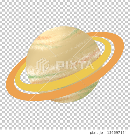 手描き土星（サイズ大きめ） 136697134
