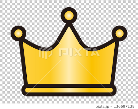 簡易皇冠圖示插畫素材 2 136697139