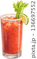 Hand drawn colored pencil Caesar cocktail illustration, Canadian drink, transparent background 136697552