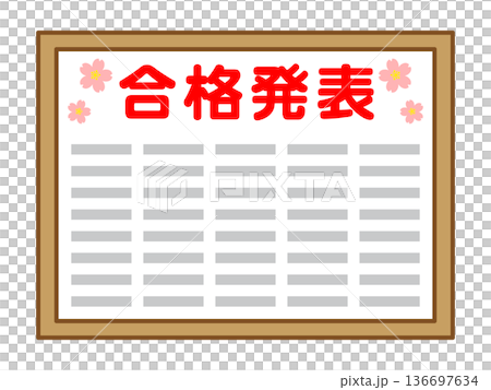 公告欄公佈結果的簡單插圖 136697634