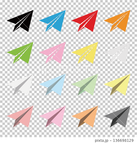 Paper airplane icon set Paper airplane icon set 136698129
