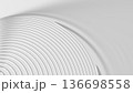Abstract minimal composition featuring white spiral, 3d 136698558
