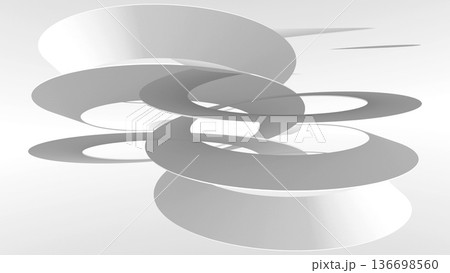 Modern geometric sculpture that conveys balance in 3d Modern geometric sculpture that conveys balance in 3d 136698560