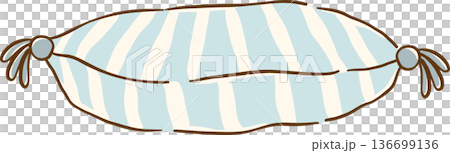 Handdrawn Illustration Of A Striped Pillow Handdrawn Illustration Of A Striped Pillow 136699136