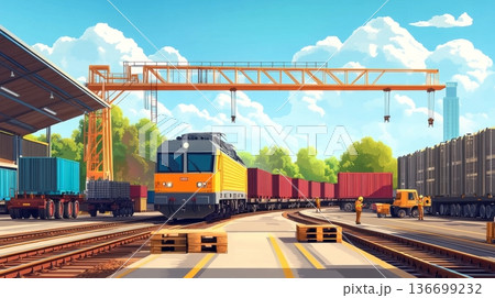 Efficient Cargo Handling at a Modern Railway Terminal Efficient Cargo Handling at a Modern Railway Terminal 136699232