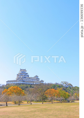 兵庫県姫路市、国宝姫路城の風景 兵庫県姫路市、国宝姫路城の風景 136699336