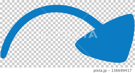 Illustration of a single-line hand-drawn arrow 3 (blue) Illustration of a single-line hand-drawn arrow 3 (blue) 136699417